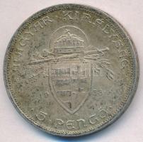 1938. 5P Ag "Szent István" T:2 kis ph., patina 
Adamo P8.1