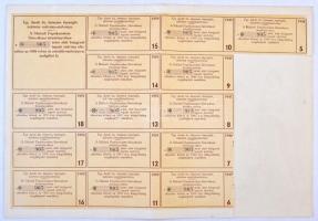 Sükösd 1942. "Sükösdi Paprikamalom Szövetkezet" névre szól üzletrészjegye 10P értékben, sz...