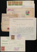 cca 1925-1947 Vegyes fejléces számla tétel, sok okmánybélyeggel, 12 db