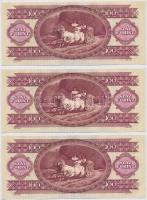 1984. 100Ft (3x) sorszámkövetők T:I-
