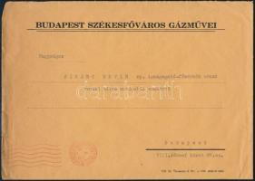 1938 Budapest Székesfőváros Gázművei által küldött reklámprospektus + boríték