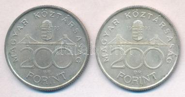 1993. 200Ft Ag "MNB" (2x) T:2