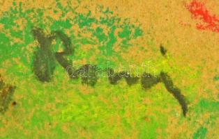 Rónai jelzéssel: Gyümölcsöt szedő, pasztell, papír, üvegezett fa keretben, 38,5×19,5 cm