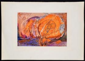 Hincz jelzéssel: Kompozíció. Akvarell, papír, 25×37 cm