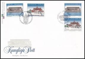 Sweden and Thailand common issue FDC Buildings sets FDC, Svédország és Thaiföld közös FDC Épületek sorok FDC-n