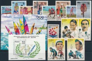 1985-1992 Olympics 2 sets, 2 blocks + 1 stamp, 1985-1992 Olimpia 2 klf sor, 2 blokk + 1 önálló bélyeg