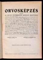 1928 Orvosképzés folyóirat XVIII. évfolyama, egybekötve, félvászon kötésben. Kiadja az Orvosi Továbbképzés Központi Bizottsága.