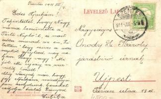 1911 Szentes, Báró Harucker utca, Széll Imre és Pollák Géza üzlete (EK)