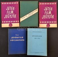 5 db magyar filmeket tartalmazó filmjegyzék: Film és társadalom, Rövidfilmek 1961-1970., Játékfilm jegyzék 1964, Játékfilm pótjegyzék