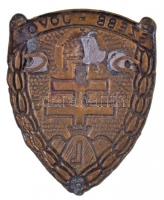 ~1930-1940. "Szebb Jövőt" Br levente sapkajelvény pántok nélkül, "GÁL" gyártói j...