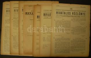 1931 BSZKRT kivatalos közlönyei 6 db