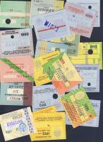 1970-1993 20 db klf villamos és buszbérlet benne több "MINTA" nyomással
