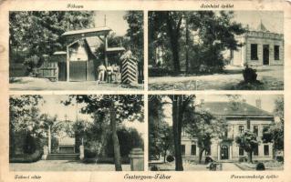 Esztergom-Tábor, Főkapu, színház, tábori oltár, parancsnoksági épület (fa)