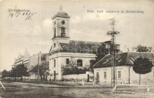 Törökkanizsa, Novi Knezevac; utca, Római katolikus templom, járásbíróság / street, church, court (EK)