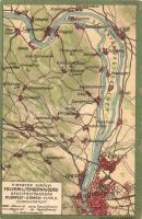 A Magyar Királyi Folyam- és Tengerhajózási Rt. Budapest-Dömösi vonala, térkép / Hungarian river and sea shipping map (EK)