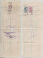 Kunszentmárton / Debrecen(?) 1937-1943. 3db-os kitöltött, illetve részben kitöltött váltó tétel, min...