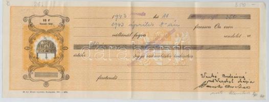 Kunszentmárton / Debrecen(?) 1937-1943. 3db-os kitöltött, illetve részben kitöltött váltó tétel, min...