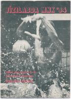 1984 Vízilabda MNK műsorfüzet, számos érdekességgel