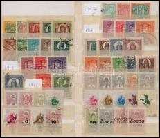 Magyarország 1868-1945 Okirati illetékbélyeg összeállítás 1 db nagyméretű  berakólapon (9.820)