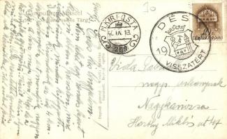 Hosszúmező, Campulung Muscel; Negustorese la Targ / piac árusokkal / market with vendors. "1940...