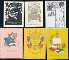 11 db különféle ex libris és kisgrafika, klisé, papír, jelzés nélkül, különböző méretben