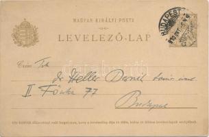 1910 Dr. Bacher Vilmos rabbi levele héber nyelven Heller Bernát rabbinak címezve / Judaica. Letter o...