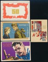 9 db szovjet aprónyomtatvány, különböző méretben