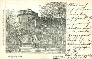 1898 Temesvár, Timisoara; Hunyady bástya, vár. Temesvár Kézbesítőhivatal pecsét / castle, tower