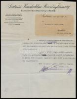 1917 Szatmári Kereskedelmi Rt. díszes fejléces levél, 29x22,5 cm