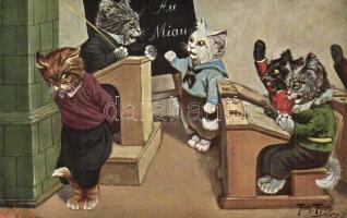 Cat school. T.S.N. Serie 962. s: Arthur Thiele (EK)