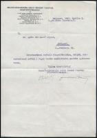 1943 Brassó-Háromszéki Helyi Érdekű Vasutak Rt., díszes fejléces levél, 29,5x20,5 cm