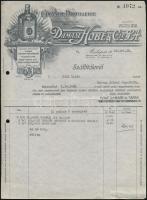 1914-1942 Schüller Ferenc díszes fejléces számla + Hobé díszes fejléces szállítólevél