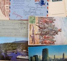 Vegyes papírrégiség tétel, közte különféle igazolványok, judaika, és légiposta,.fotók, levelezőlapok...