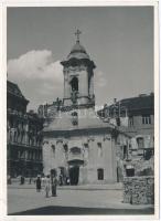 1945 A Rókus templom romokban. Bp. Székesfőváros Idegenforgalmi Hivatala. 16x14 cm