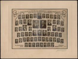 Vegyes fotó tétel, 8 db, keményhátú fotók és kartonra ragasztott fotók, közte tabló, csoport és port...