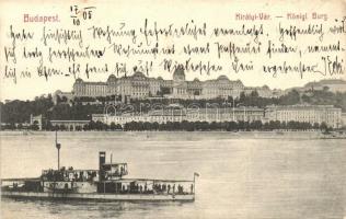 Lajta monitor Budapesten a Királyi vár előtt / Dunai Flottilla / Donau-Flottille / Hungarian Danube Fleet river guard ship