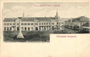 Dés, Dej; Szent Ferencrendiek palotája, emlékmű / palace, monument
