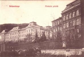 Selmecbánya, Banská Stiavnica; M. k. Bányászati és erdészeti főiskola, Főiskolai paloták / college palaces, Mining and Forestry College (ragasztónyom / gluemark)