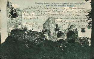 1911 Bystrice nad Pernstejnem, Zríceniny hradu Zubstyna / castle ruins (EK)