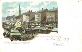 1899 Sopron, Vásár, piac / Oedenburger Jahrmarkt