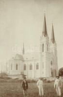 1907 Ófutak, Futak, Futog; római katolikus templom felállványozva / church construction. photo