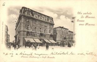 1899 Fiume, Piazzo Andrássy e Cafe Grande / square, cafe (EK)