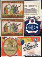 25 db különféle italcímke + 3 db sörcímke