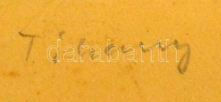 Konecsni György (1908-1970): Tihany, rézkarc, papír, jelzett, 29,5×38,5 cm