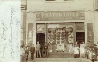 1907 Kisvárda, Fráter Gyula úri és női divatáruháza. photo (EK)