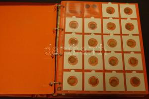 Hollandia "Julianna" gyűjtemény 1948-1980. 1c (33 klf), 5c (32 klf), 10c (30 klf), 25c (29 klf), 1G (15 klf), 2 1/2G (8 klf), benne Ag T:1,2,3 (kevés) Gyűrűs berakóban, előnyomott lapokkal!