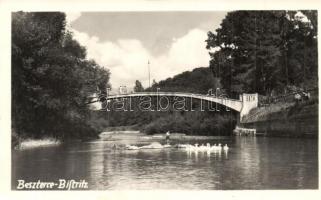 1940 Beszterce, Bistritz, Bistrita; Vasbeton híd / bridge, photo