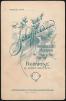 cca 1900 Schäffer Ármin műterme. Díszes katonai, tisztet ábrázoló fotó körben Ferenc József és hadve...