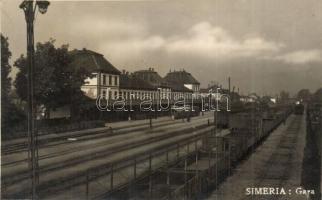 Piski, Simeria; vasútállomás, vonatok / Gara / Bahnhof / railway station, trains. I. Horváth photo