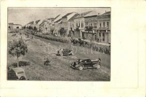 Szászrégen, Reghin; bevonulás / entry of the Hungarian troops. So. Stpl (EK)